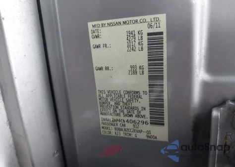 2012 Nissan Altima 2.5 S from USA, damaged, VIN 1N4AL2AP4CN406296
